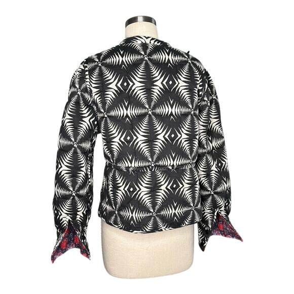 BA&SH Terry Reversible Jacket Geometric Pattern Floral Print Women's Small - Picture 4 of 10